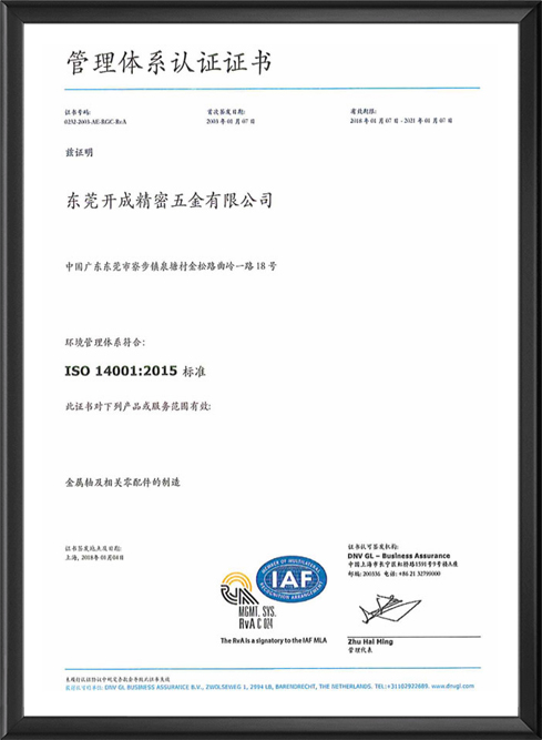 ISO14001管理体系认证中文版